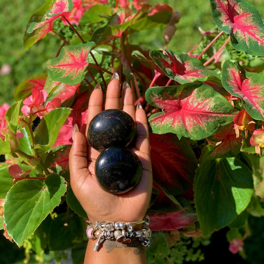 Black Tourmaline Palm Stone