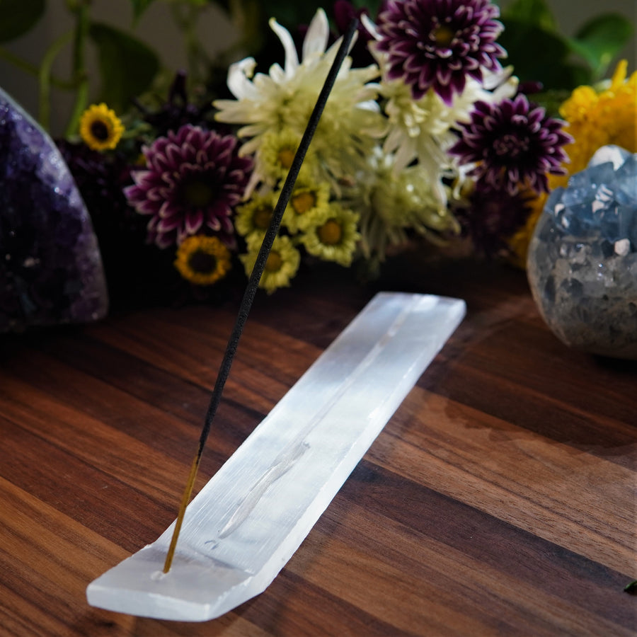 Selenite Incense Holder