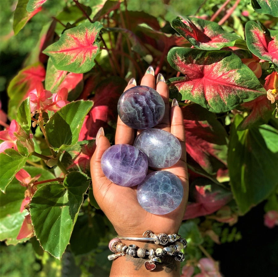 Rainbow Fluorite Palm Stone