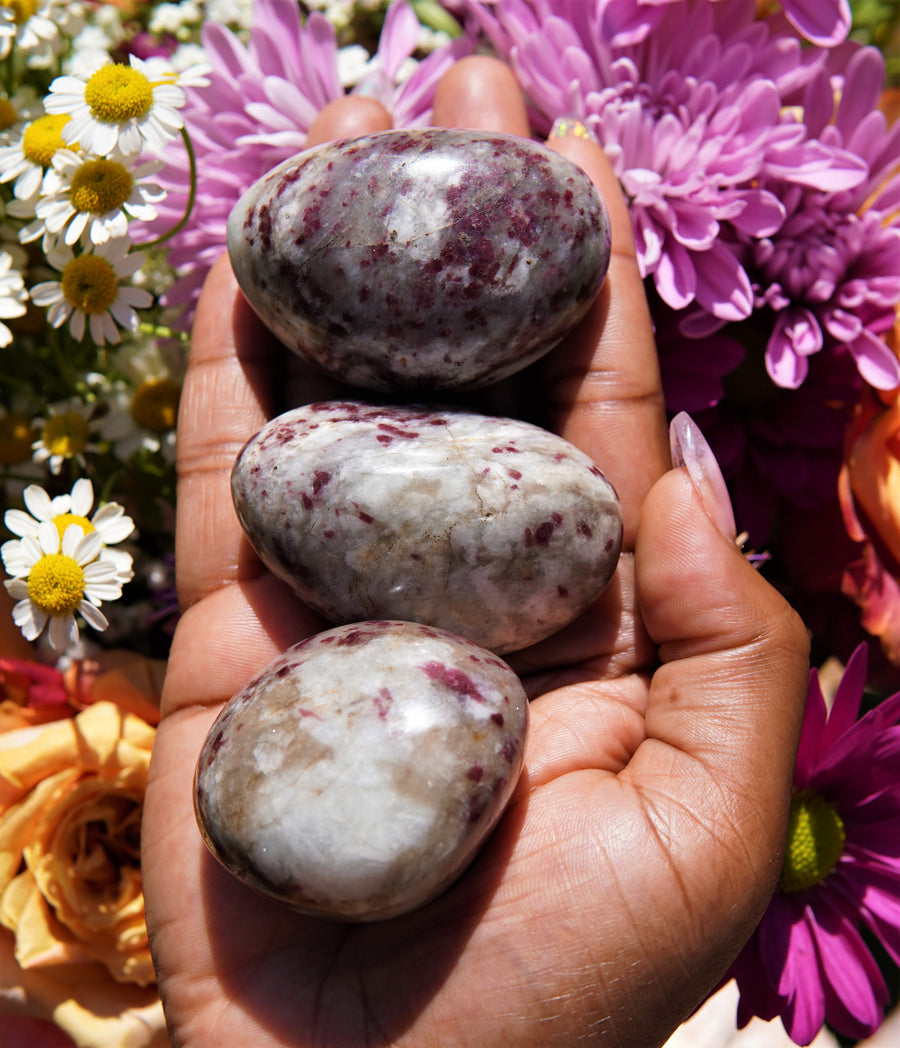 Pink Tourmaline Rubellite Palm Stone