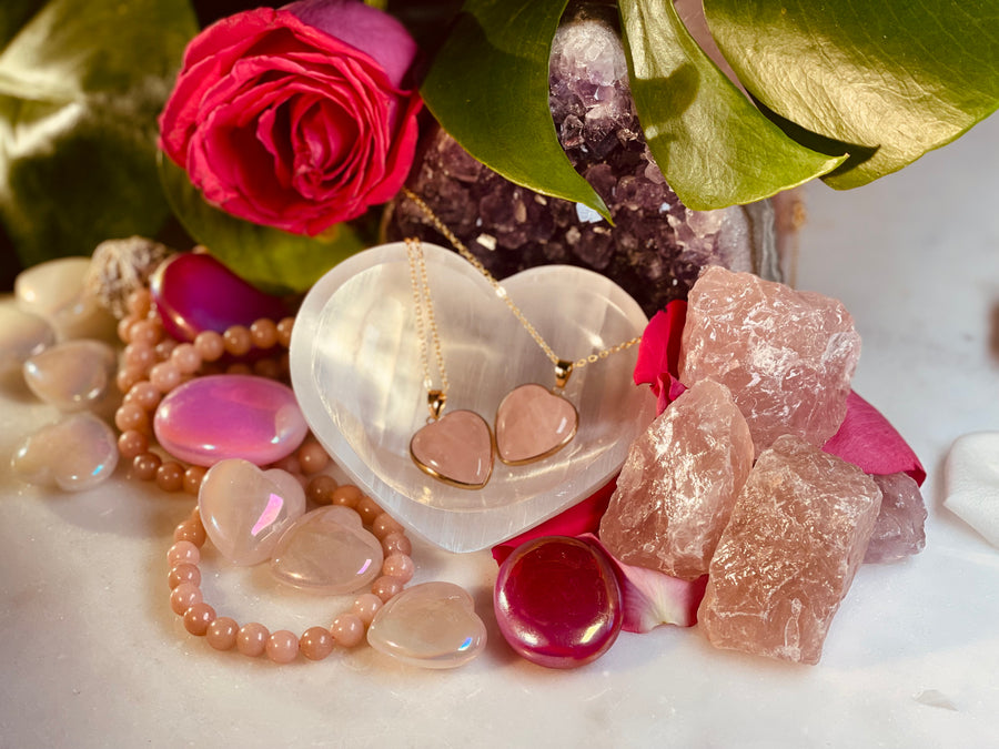 Rose Quartz Heart Pendant